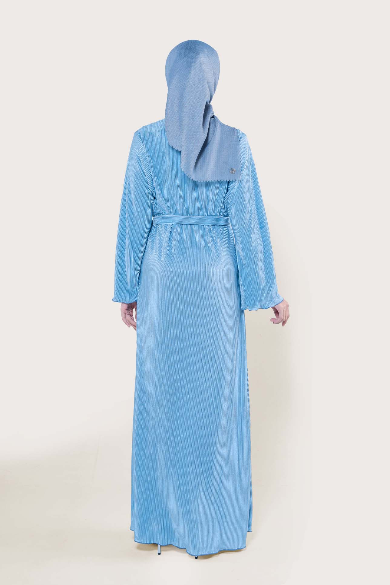 CELESTE ABAYA PLEATS DRESS