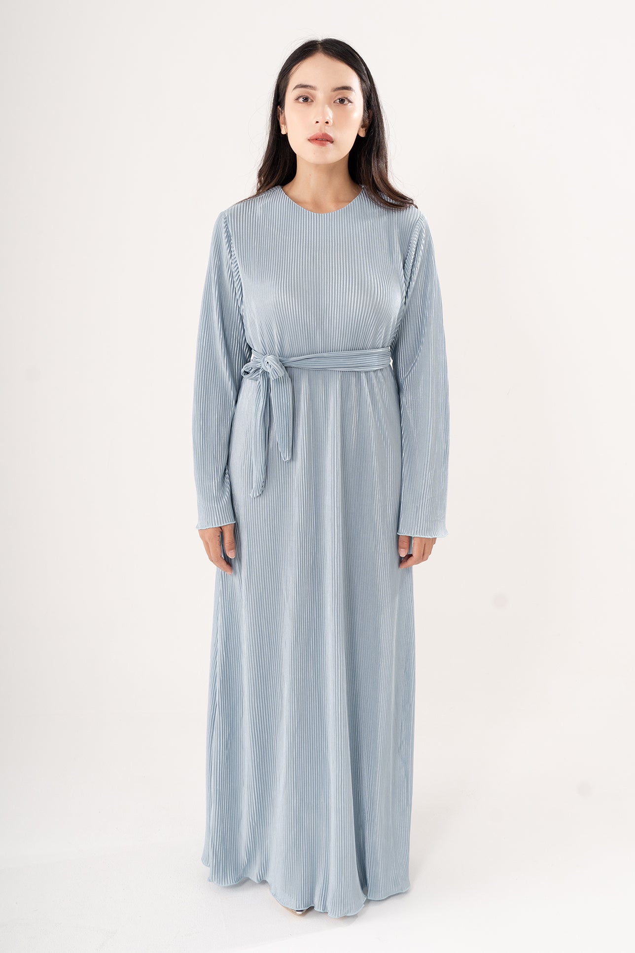 CELESTE ABAYA PLEATS DRESS