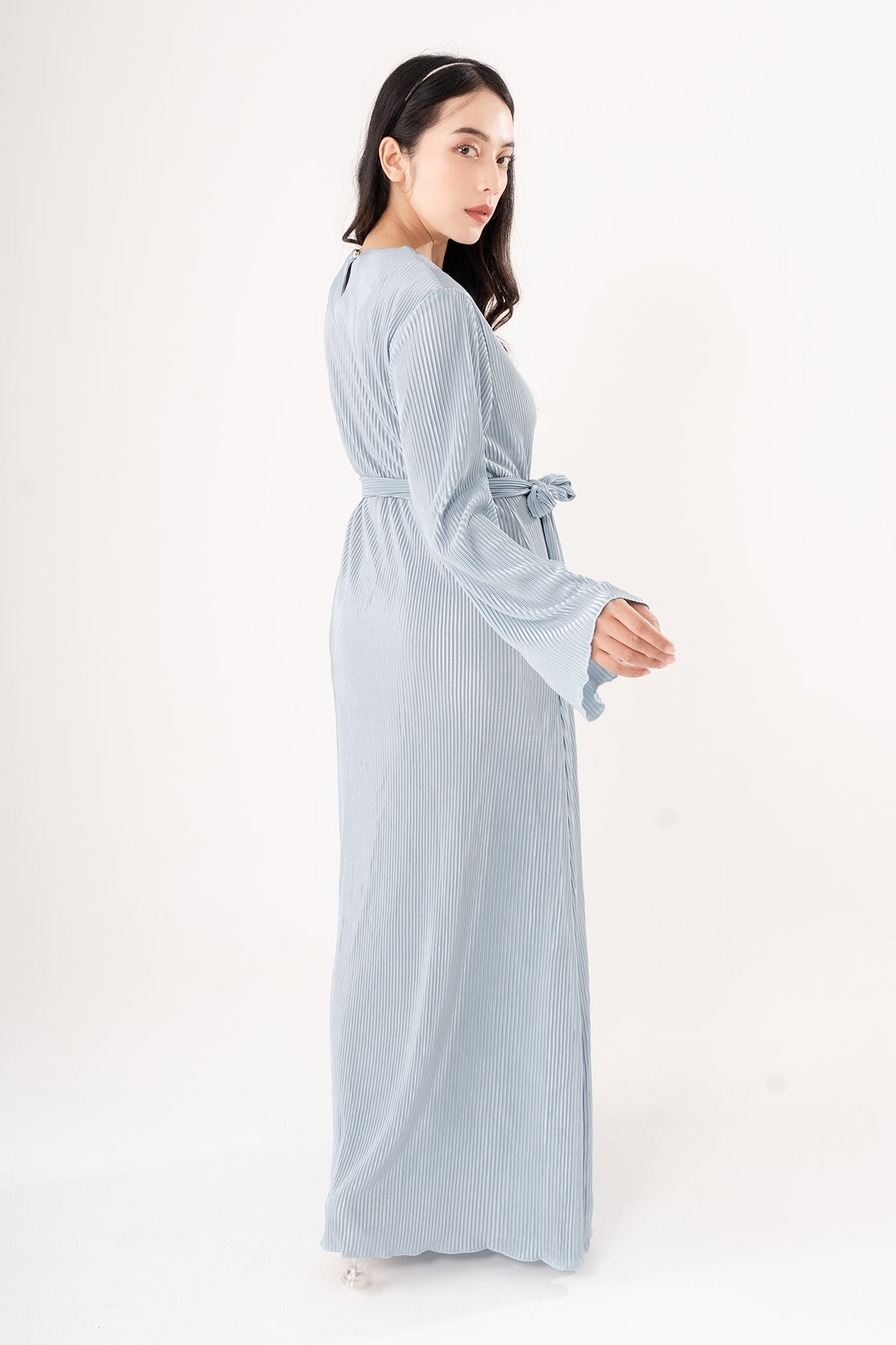 CELESTE ABAYA PLEATS DRESS